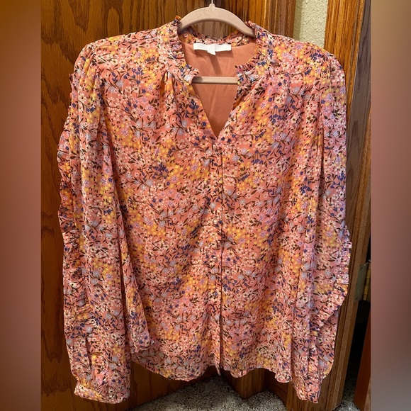 Adyson Parker Ruffle Sleeve Front Button Blouse - Size XL - Picture 2 of 8